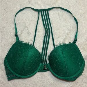 Victorias Secret Green Very Sexy Push-up Lacy Bra